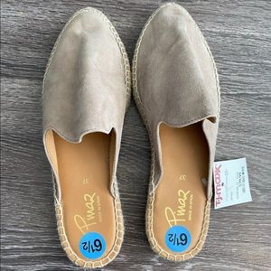 Pima Espadrille Slide Sandals (size 6 1/2)